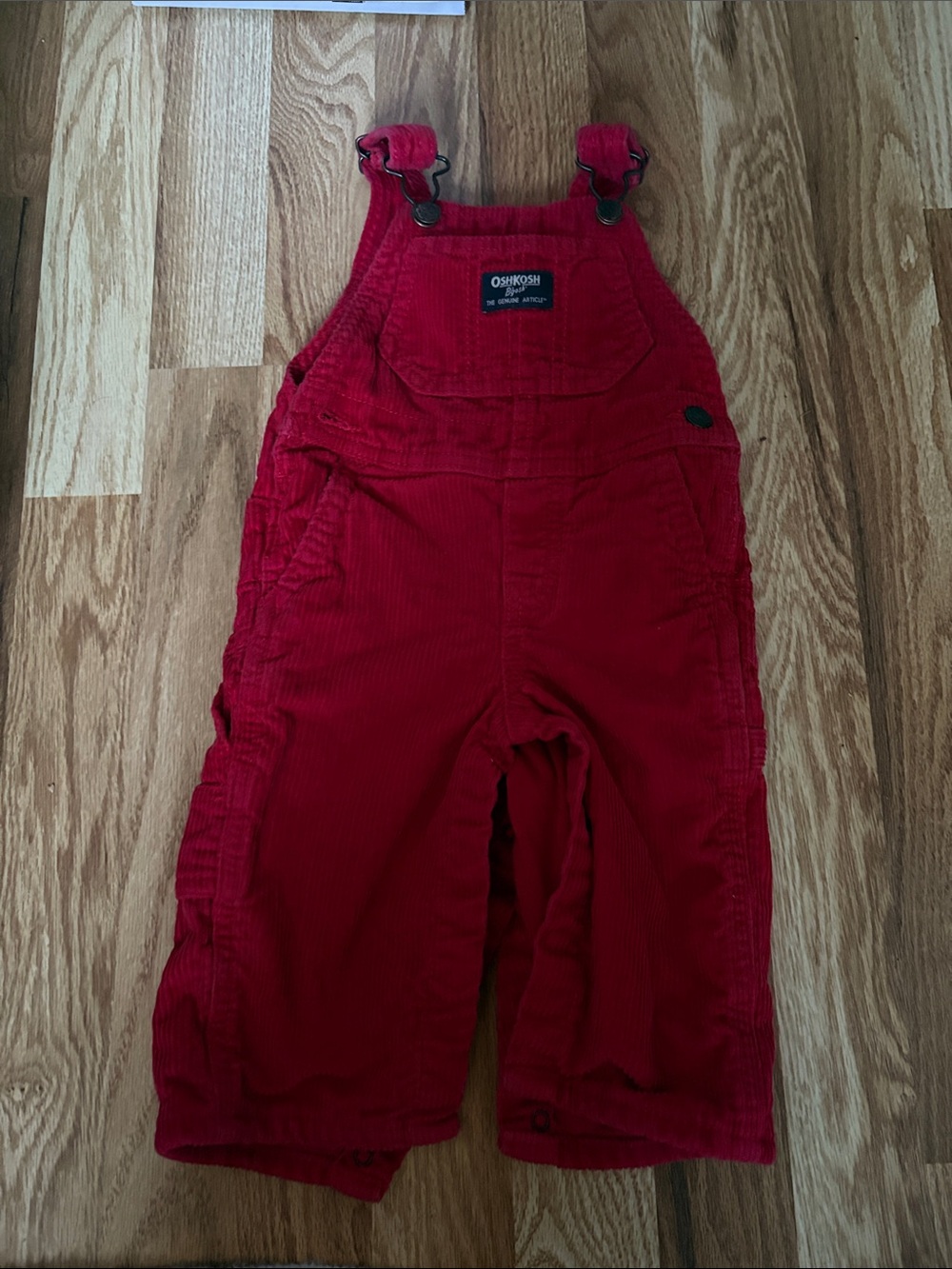 9 month OshKosh B'gosh Red Corduroy Overalls for Kids